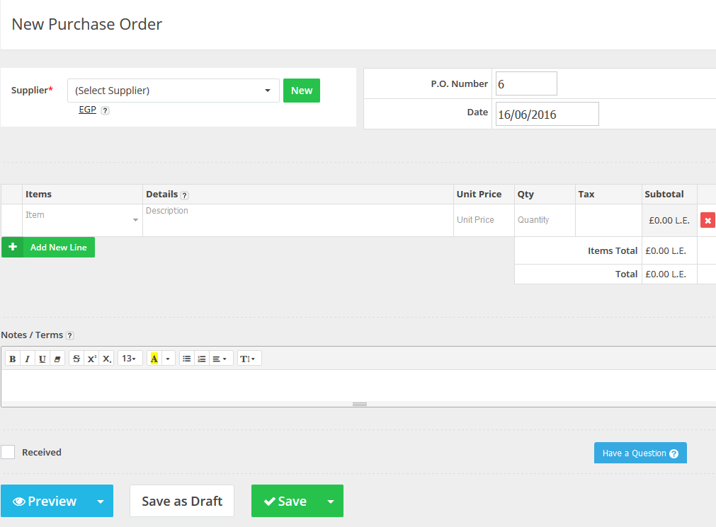 Automated Purchase Order System – Rather than Or As Well As Invoicing?